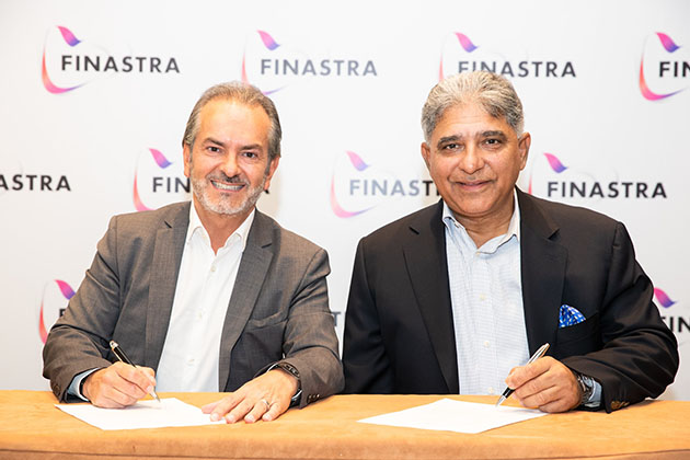 Eric Duffaut, President and Global Head of Field Operations, Finastra (left) with Abid Sattar, CEO and President, Askari Bank (right) at Finastra Universe Dubai 2019.