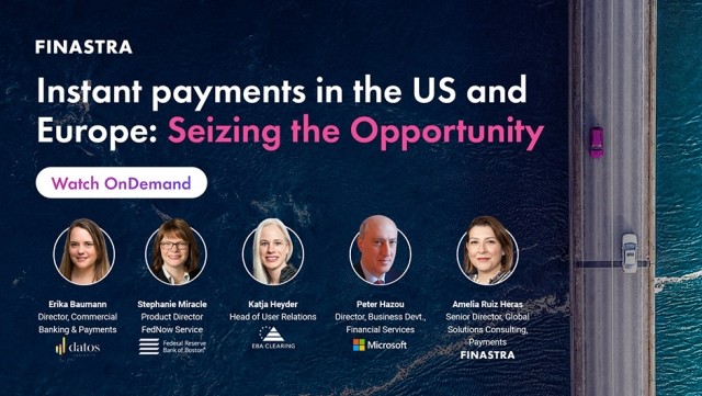 Cover image for "Instant Payments in the US and Europe: Seizing the opportunity" webinar