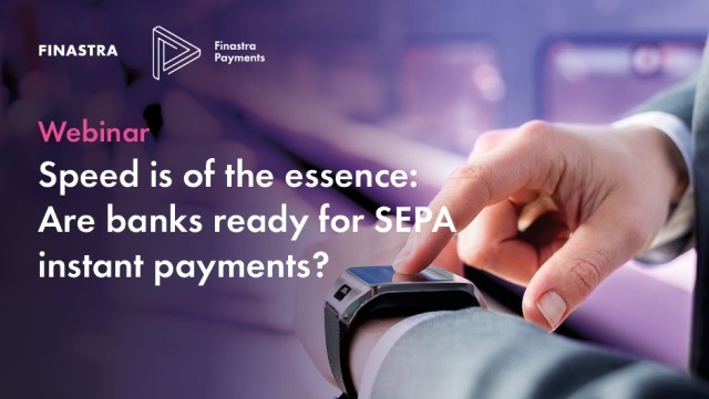 Image with cover slider of "Speed is of the essence: Are banks ready for SEPA Instant Payments?" webinar
